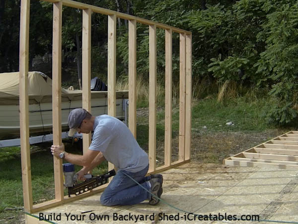 How to build shed walls nailing walls to floor